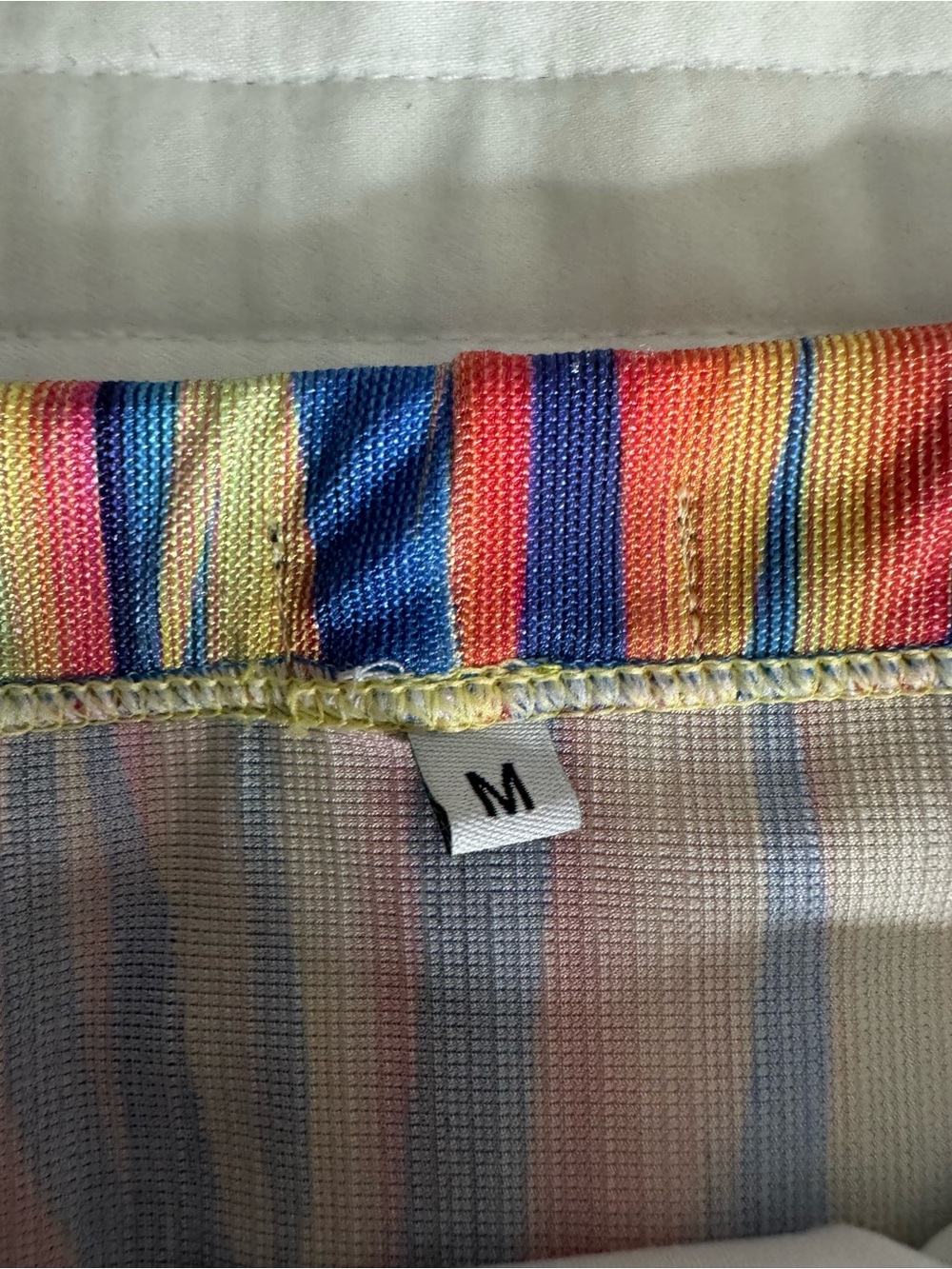 Men's Multicolor Stripe Swim Trunks - Vibrant Stripe Design - Picture 4 of 4